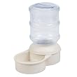 Petmate Le Bistro Waterer with Microban, 2-Quart Capacity, Bleached Linen