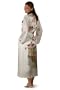 White Silk Robe for Women - Chrysanthemum (L/XL) - Women's Bathrobe Soft Luxury Robe Ladies wedding anniversary christmas gifts for her wife bridal wedding gift for bride gift for her wife present romantic gift ideas girlfriend something special for me women beautiful cool creative birthday gifts her women