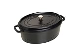 Staub - 1103725 - Cocotte Ovale  - Noir Mat - 37 Cm