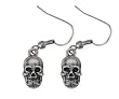 Skull Earrings - Pewter - 0.5'' Height