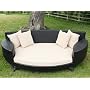 Love Sofa / Day Bed in Black All Weather Garden Furniture