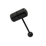 Black Titanium Vibrating Barbell Tiggler Tongue Ring