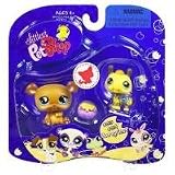 Littlest Pet Shop Assortment 'A' Series 2 Collectible Figure Bumblebee and Bear with Honey Pot