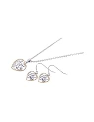 Nickel Free Sterling Silver Pendant & Earring Sets Heart Matching Set