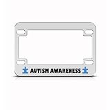 Autism Awareness Metal Bike Motorcycle license plate frame Holder by SpeedyMoto