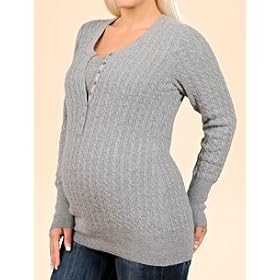A Pea in the Pod: Long Sleeve Banded Bottom Maternity Sweater