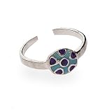 Eve's Addiction Blue Enamel Sterling Silver Toe Ring