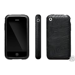 Silikon Case Skin Huelle fuer das Apple iPhone 3G in schwarz/black mit Profildesign