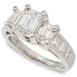 31vOQEwPm7L. SL160  3 ctw Emerald Cut Diamond Three Stone Ring