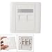 from sourcingmap RJ11 RJ45 Dual Port Network Telephone Cable Face Plate Wall Panel