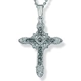 Marcasite Silvertone Cross 18 &acute; Chain - B00007FFZR