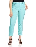 NYDJ Women’s Plus-Size Lisa Zipper Ankle, Chevy Blue, 14W
