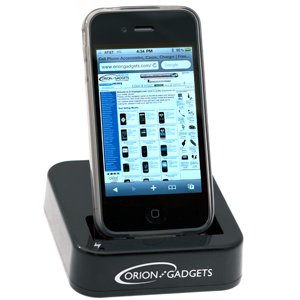 Oriongadgets Sync & Charge Flexible Cradle for Apple iPhone 4 (Black) (Supports iPhone 4 in a Protective Case)