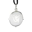 Etched Crystal Buddhist Om Symbol Pendant