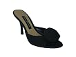 BEVERLY FELDMAN Wanted Crepe Slide w/Rose in Black