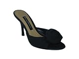 BEVERLY FELDMAN Wanted Crepe Slide w/Rose in Black