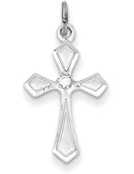 Sterling Silver CZ Passion Cross Charm