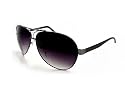 HOTLOVE Premium Sunglasses UV400 Lens Technology - Unisex 6203 Black Frame Fashion Aviator w Black Gradient - Perfectly Match Everyday Apparel for Women & Men