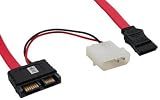 DeLock Kabel SATA Slimline Stecker + 2pin Power > SATA Netzkabel intern SATA 7+ 6 pol Stunden + 2 pol Strom Stunden auf SATA 7 pol 0.30 m