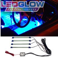 4pc. Blue LED Interior Underdash Lighting Kit