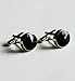 FIZAARO Black French Cuff Dress Shirt (Cufflinks Included)
