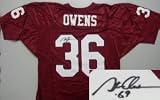 Steve Owens Autographed/Hand Signed Oklahoma Sooners Maroon Jersey '69