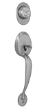 Schlage F358PLY619 Plymouth Exterior Handleset with Deadbolt, Satin Nickel