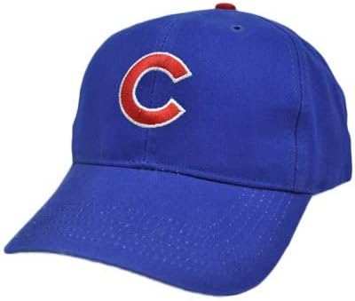 MLB Chicago Cubs Basic Structured Blue Red Baseball Cotton Hat Cap Licensed