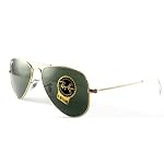 Ray-Ban 0RB3044 Aviator Sunglasses,Arista Frame/Green Lens,One Size