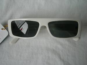 White Devo Square Retro Vintage Sunglasses 80'S Glasses