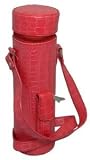 Picnic Gift Enclave Leather Wine Tote Single Bottle Carrier in Red - Picnic Gift 4005-RD