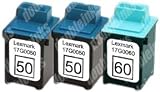 Combo Pack I Remanufactured Lexmark 50/60 17G0050/17G0060 (2 BLK+1 CLR) Reman