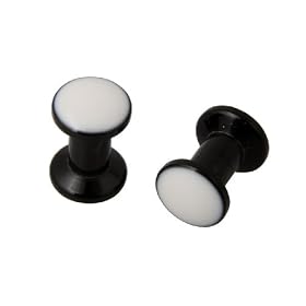 6g / 4mm Acrylic Screw On Ear Plug - Sold as Pair