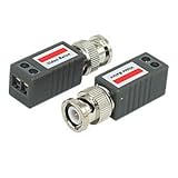 2 CCTV Passive Video Balun UTP BNC Cat5 Transceiver