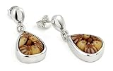 Brown Millefiori Drop Earrings