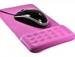 Cosmos &reg; Pink Fabric/Microfiber Mouse Pad with Gel Wrist Rest/silicone backing+ Cosmos Cable Tie
