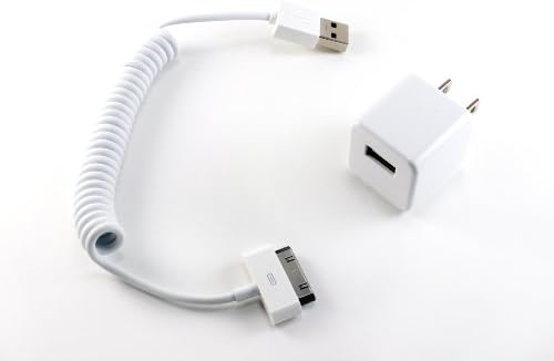 Salom Apple uCharge Go - USB charger w/Apple 30-pin data cable (white): iPhone/ iPhone3G/ iPhone3GS/ iPhone4/ iPhone4CDMA/ iPhone4S/ iPod Classic/ iPod Nano/ iPod Touch/ iPad