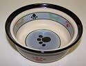 Vo-Toys Ceramic Bones n Paws Dog Bowl 7in