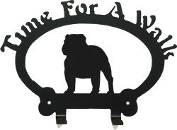 Dog Leash Hook - English Bull Dog (Time for a Walk)