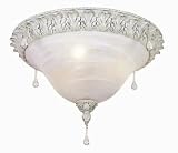 World Imports 5830-07 Alyssa 3 Light Flush Mount Fixture, Distressed White