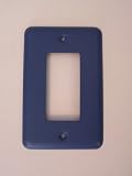 Blue Single GFCI / Rocker Stamped Steel Wall Cover Plate