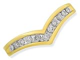 Image of 9ct Gold Diamond Wishbone Half Eternity Ring