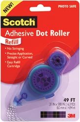 Scotch 055-R 1/3-Inch by 49-Feet Adhesive Dot Roller Refill