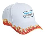 Proud To Be a Math Teacher Adult White Hat with Red Flames FIRE