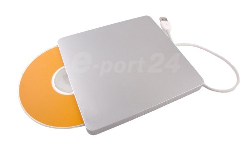 USB 2.0 Masterizzatore DVD-RW, Lettore Esterno DVD-RW Luxburg®, multifunzionale, in involucro color alluminio, Plug & Play, ultra piatto e leggero, Super Drive per Asus Eee PC 701SD 900A 904HD. Incluso cavo USB.