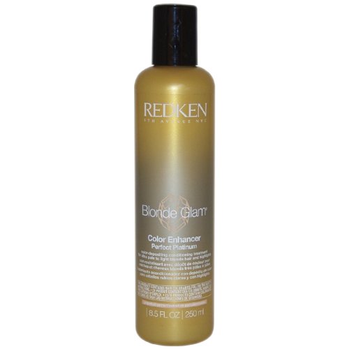 Redken Blonde Glam Color Enhancer Perfect Platinum Conditioning Treatment, 8.5 Ounce