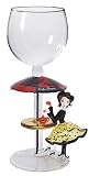 Hand-blown Caf&Atilde;&copy; de Paris Wine Glass by Yurana Designs