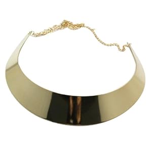 World Pride Fashion Mirror Finish Choker Necklace Collar (Gold Tone Plated)