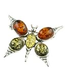 Multi Amber Butterfly Pin