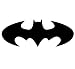 Search : Batman Classic Logo Decal Sticker - Size:2.0 x 5.3 inches - Color:Black